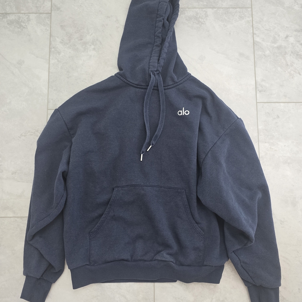 ALO Yoga Womens Navy Blue Hoodie